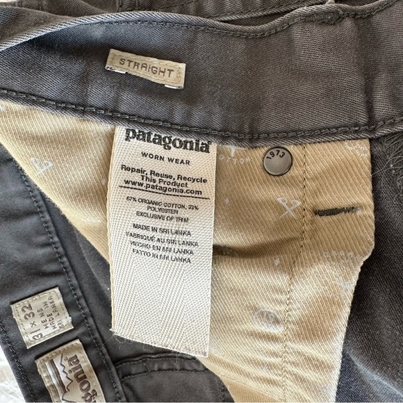 Patagonia straight slim dark grey denim pants- 31x32 - Picture 6 of 6